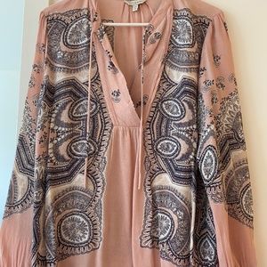 LUCKY BRAND Pink Paisley Blouse